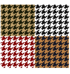 Seamless houndstooth fabric pattern vector image