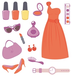 Fashion set vector image