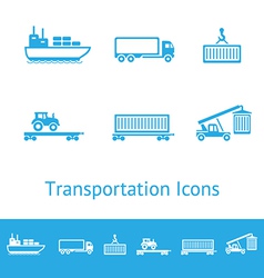 Transportation icon set vector image