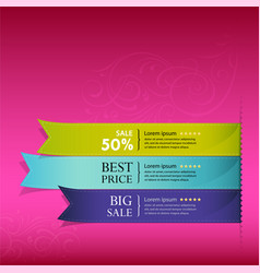 Show colorful ribbon promotional vector image