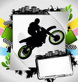 Motorcyclist summer frame vector image