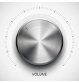 Technology volume button with metal texture vector image