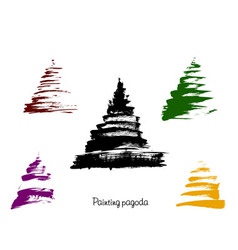 Pagoda vector image