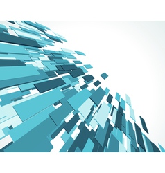 Fly blue 3d lines background vector image