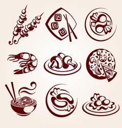 Food elements set vector image