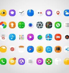 Different modern smartphone application icons set Different modern smartphone application icons set vector image