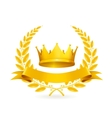 Vintage emblem gold vector image