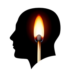 Creative ideas Burning match vector image
