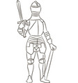Medieval knight in iron armor Medieval knight in iron armor vector image