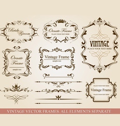 Vintage frames vector image