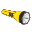 Isolated flashlight vector image