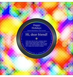 Vinyl record in the envelope colorful background vector image