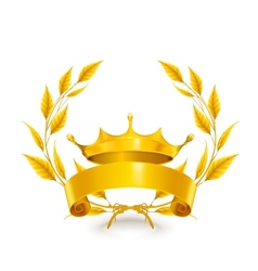 Vintage emblem gold vector image