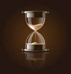 Sand falling in the hourglass vector image