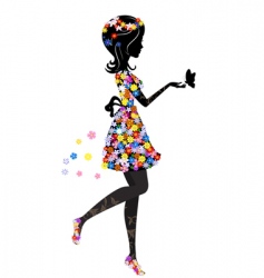 Flower girl vector image