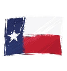 Grunge texas flag vector image