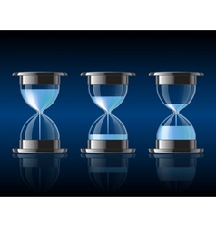 Water falling in the hourglass vector image