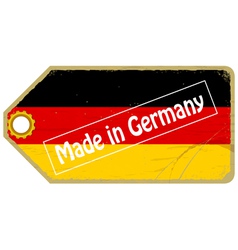 Vintage label with the flag of Germany vector image