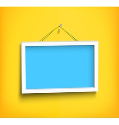 White frame on the wall vector image