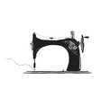 Vintage Sewing Machine Inky vector image