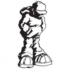 Youth wearing hoodie vector image