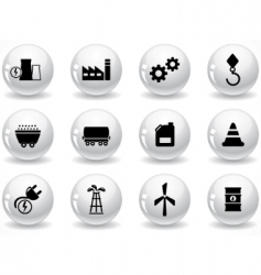Glossy grey buttons vector image