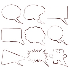 Speech and thought bubbles vector image