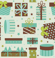 Gift boxes seamless pattern vector image