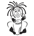 Rastafarian drummer vector image