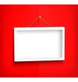 White frame on the wall vector image