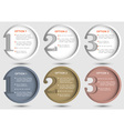 Round numbered banners vector image