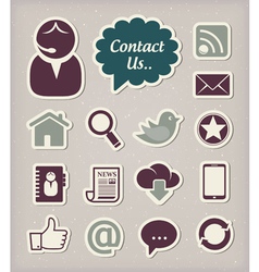 Communication icons set vector image