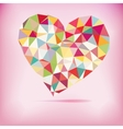 Retro heart made from color triangles EPS8 vector image