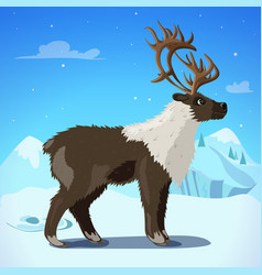 Cartoon colorful reindeer template Cartoon colorful reindeer template vector image