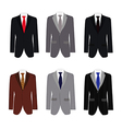 Set of 6 handsome business suit vector image