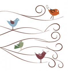 Birds vector image