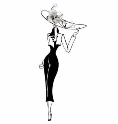 Elegant lady vector image