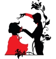 Barber and a girl vector image