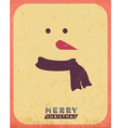 Retro Vintage Minimal Merry Christmas Background vector image
