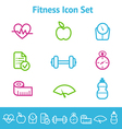 Fitness icon set vector image
