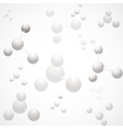 White 3d molecule background vector image