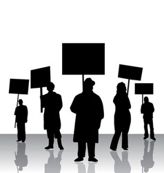 People holding sign vector image