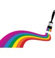 Rainbow paint stripe vector image