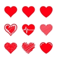 Hearts set vector image