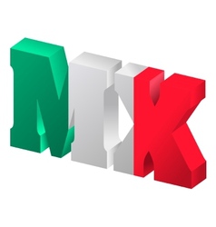 Internet top-level domain of mexico vector image