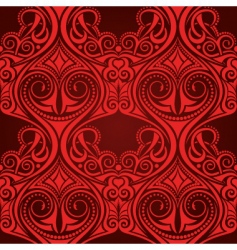 Red seamless wallpaper vector image