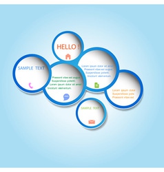 Trendy web design bubbles vector image