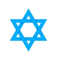 Blue star of David with shadow isolated on white Blue star of David with shadow isolated on white vector image