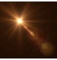 Background texture with warm sun and lens flare vector image