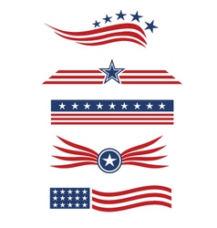 USA star flag logo design elements vector image